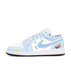 Baby Blue The Powerpuff Girls Custom Air Jordan 1 Low Add a playful and nostalgic touch to your sneaker collection with our Baby Blue The Powerpuff Girls Custom Air Jordan 1 Low. These hand-painted shoes are the epitome of unique footwear, designed for those who crave personalized sneakers with a fun and vibrant twist. Key Features: Powerpuff Girls Design: Each pair is meticulously crafted with a charming Baby Blue color scheme featuring the iconic Powerpuff Girls, offering a delightful and stylish look that stands out. Premium Materials: Made from high-quality materials, these bespoke sneakers ensure durability and comfort, perfect for both casual wear and special occasions. Handcrafted Excellence: Our custom kicks are individually hand-painted by talented artists, ensuring that no two pa Personalized Sneakers, Custom Air Jordan 1, Custom Kicks, Blue Artwork, The Powerpuff Girls, The Powerpuff, Sneaker Art, Exclusive Sneakers, Hand Painted Shoes