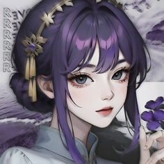 Anime Char, Girl With Purple Hair, Anime Purple Hair, Best Anime Drawings, Anime Butterfly, Creative Profile Picture, Anime Pics, Digital Art Anime, Cool Anime Pictures