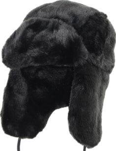 Black Ushanka, Flap Hat, Ear Flap Hats, Trapper Hats, Black Faux Fur, Warm Winter, Faux Fur, Winter Hats, Hats