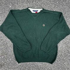 ad eBay - Find many great new & used options and get the best deals for Tommy Hilfiger Baggy Knitted Grandpa Sweater Pullover Size XL at the best online prices at eBay! Free shipping for many products! Casual Oversized Polo Sweater For Winter, Casual Knitted Sweatshirt For Streetwear, Knitted Cotton Tops For Cold Weather, Oversized Knitted Casual Polo Sweater, Oversized Knitted Polo Sweater, Casual Knitted Polo Sweater For Cold Weather, Casual Green Polo Sweater With Ribbed Cuffs, Oversized Knitted Polo Sweater In Casual Style, Green Long Sleeve Casual Polo Sweater