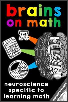 a poster with the words brain on math