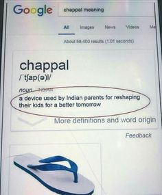 a screen shot of a flip flop ad on the webpage that says chappal