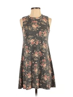 BCX Casual Dress Size: X-Small Gray Dresses - used. 65% Polyester, 32% Rayon, 3% Spandex, A-Line, Mock, Floral, Short, Sleeveless | BCX Casual Dress - A-Line: Gray Floral Dresses - Used - Size X-Small Sleeveless Floral Print Mini Dress For Fall, Grey Floral Dress, Gray Casual Dress, Gray Dresses, Floral Dresses, Floral Short, Grey Floral, Gray Dress, Casual Dresses For Women