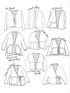 an image of different types of jackets