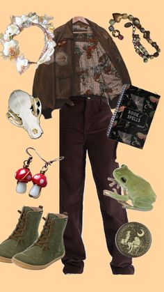 #goblincore #aesthetic #clothes #forest #goblincoreoutfit Goblincore Aesthetic Clothes, Cottage Core Outfit Ideas, Forest Aesthetic Outfit, Punk Aesthetic Outfit, Goblin Core Outfit, Goblincore Clothes, Goblincore Fashion, Cottage Core Outfit