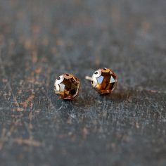 Rose Cut Smoky Quartz Stud Earrings 6mm Gold Scalloped Post Gold Filled Elegant Gemstone Jewelry on Etsy, $58.00 Brown Faceted Jewelry Gift, Brown Round Jewelry For Anniversary, Classic Brown Jewelry With Matching Earrings, Brown Victorian Jewelry Gift, Elegant Brown Sterling Silver Earrings, Victorian Gold Faceted Jewelry, Formal Brown Sterling Silver Earrings, Victorian Diamond Cut Earrings For Gift, Elegant Brown Earrings For Anniversary