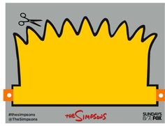 an image of a cartoon crown with scissors in it's mouth and the words simpsons on