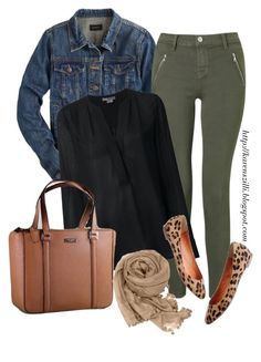 Untitled #160 by autumnfever on Polyvore featuring polyvore fashion style Vince J.Crew J Brand Madewell Kate Spade Matta clothing Casual Outfit For Event, Jean Jacket Outfits Curvy, Site Seeing Outfit Summer, Minimize Clothes, Olive Pants Outfit, Olive Jeans, Leopard Print Shoes, Outfit Jeans