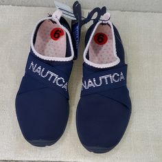 *New With Tags *Color Navy Blue/Pink *Size 6 *These Shoes Are Strong And Breathable *Material Neoprene With Strong Rubber Gripping Bottom *Very Lightweight Blue Breathable Sneakers For Beach, Synthetic Slip-on Sneakers For Beach, Sporty Blue Sneakers For Beach, Sporty Blue Sneakers For The Beach, Low-top Synthetic Sneakers For Beach, Synthetic Low-top Sneakers For Beach, Casual Water Sports Sneakers With Rubber Sole, Non-slip Sneakers For The Beach, Non-slip Beach Sneakers