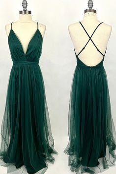 Straps Dark Green Tulle A-line Full Length Bridesmaid Dress Green Boho Bridesmaid Dress, Boho Green Bridesmaid Dresses, Forest Green Bridesmaid Dresses Fall, Emerald Green Bridesmaid Dresses Fall, Dark Green Bridesmaid Dresses Fall, Deep Green Bridesmaid Dresses, Burgundy Bridesmaid Dresses Lace, Dark Green Bridesmaid Dresses, White Bridesmaid Dresses Long