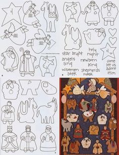 an image of paper dolls with instructions for making them and how to make them in it