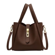 Color: Coffee Bucket Handbags, Retro Mode, Shoulder Backpack, Leather Handbags Tote, Women Bags Fashion, Leather Bucket Bag, Leather Bucket, Shoulder Messenger Bag, Branded Handbags