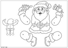 christmas coloring pages with santa claus and other holiday related items, including stockings, mittenss