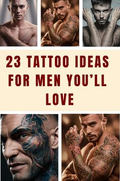 23 Tattoo Ideas for Men You’ll Love Brother Tattoos For Men, Shoulder Tattoo Ideas For Men, 23 Tattoo, Tattoo Trash, Masculine Art, Tattoo Ideas For Men