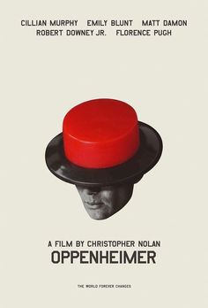 a movie poster with a red hat on top of the film's title page