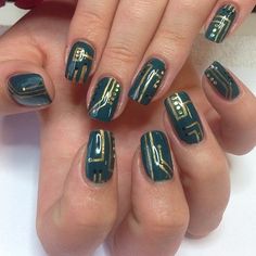 Star Trek Nails, Geek Nails, Claw Nails Designs, Orange Nail Designs, Latest Nail Designs, Short Press On Nails, Super Cute Nails, Claw Nails, Blue Nail Designs