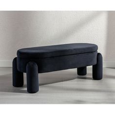 This storage bench is perfect for any home. It has a fabric-wrapped frame, which is available in velvet, linen and sherpa fabric, to add a plush touch to your seating area. The bench also features a spacious storage compartment, perfect for storing blankets, towels, or anything else you need to keep organized. It can be used as a seating option in the living room, bedroom, dressing room or hallway, and its modern look makes it an eye-catching addition to any décor. Mercer41 Upholstery Color: Bla Bench End Of Bed, Stool For Bedroom, Upholstered Entryway Bench, Bed Stool, Storing Blankets, Upholstered Storage Bench, Living Room Entryway, Storage Ottoman Bench, Upholstered Storage