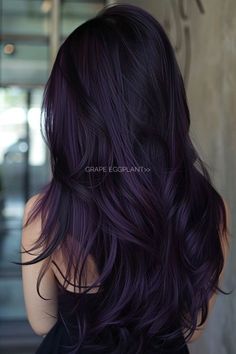 Discover your next favorite look with 50 Gorgeous Brown Hair Color Ideas for Stunning Brunette Looks in 2024! Embrace rich, vibrant browns that make a statement. Whether you’re looking for a subtle change or a bold transformation, these ideas will inspire your next salon visit. It’s time to let your inner beauty shine! #BrunetteInspo #HairColorTrends #BrownHairIdeas #2024Style #ChicHair All Black Hair Color, Jet Black Hair With Purple Highlights, Dark Purple Hair Inspiration, Deep Red And Purple Hair, Dark Brunette With Purple Highlights, Dark Brown And Dark Purple Hair, Black Indigo Hair, Hair Color For Professional Women, Hair Color Ideas For Brunettes With Purple