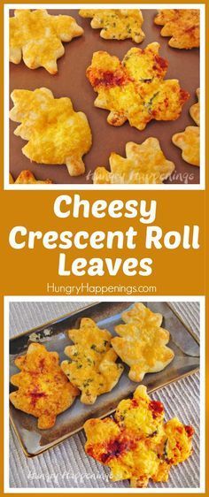 cheesy crescent roll leaves are the perfect appetizer for fall and thanksgiving