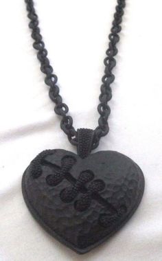 Black Punk Heart Pendant Jewelry, Punk Black Heart Pendant Necklace, Punk Style Black Heart Pendant Necklace, Black Punk Heart Pendant Necklace, Punk Black Necklace With Heart Pendant, Black Heart Necklace With Lobster Clasp, Ear Guages, Rockstar Costume, Cute Things To Buy