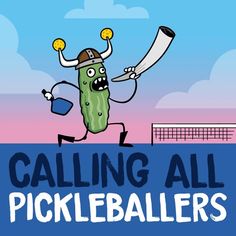 a pickleball player is running with his arms in the air while holding a bat