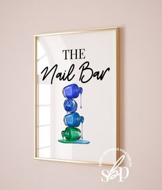 the mail bar poster hangs on the wall