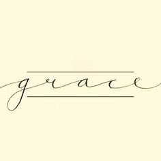 the word grace written in cursive handwriting