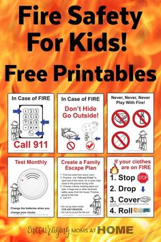 fire safety for kids free printables