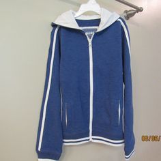 Brand New But Without Tags. This Zip Up Hoodie From Limited Too Was Never Worn! This Would Be A Great Addition To Your Little Girls Wardrobe To Start The School Year! Sporty Tops With Ribbed Cuffs For School, Blue Casual Stretch Sweatshirt, Casual Hooded Tops For School, Casual Hooded School Tops, Blue Hooded Sweatshirt For School, Blue Stretch Casual Sweatshirt, Sporty Hooded Tops For School, Blue Hooded Hoodie For School, Casual Stretch Blue Sweatshirt