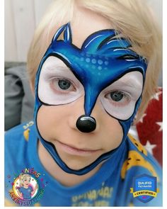 Puppy Face Paint, Dinosaur Face Painting, Superhero Face Painting, Mermaid Face Paint, Dragon Face Painting, Painting Design Ideas, Diy Face Paint, Kitty Face Paint, Face Painting For Boys