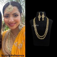 This Layered Kundan Necklace, a magnificent piece inspired by Sabyasachi's iconic designs. The Kundan Jewelry Set features a Long Kundan Necklace that exudes regal charm and elegance. With intricate Polki work, this piece becomes a dazzling addition to any bridal ensemble. The Jadau Jewelry elements add a touch of timeless beauty, making it a perfect choice for grand occasions. Embrace the splendor of this remarkable creation and elevate your style. *𝐏𝐑𝐎𝐃𝐔𝐂𝐓 𝐃𝐄𝐓𝐀𝐈𝐋* * Material: Bras Long Kundan Necklace, India Necklace, Polki Necklace Set, Rani Haar, Kundan Jewellery Set, Sabyasachi Jewellery, Kundan Jewelry, Polki Necklace, Kundan Necklace