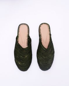 Step into sustainable style with our Handcrafted Marrakech Raffia Shoes, a perfect blend of traditional Moroccan craftsmanship and modern eco-conscious fashion. Each pair is meticulously woven by skilled artisans in the heart of Marrakech, ensuring you receive a product not just made, but thoughtfully crafted. 🌿 Eco-Friendly Material: Made from high-quality, natural raffia fiber, these shoes are not only biodegradable but also a testament to environmentally responsible fashion. The raffia fiber Green Slip-ons With Rubber Sole For Summer, Vacation Woven Leather Slip-on Espadrilles, Closed Toe Green Mules For Beach, Closed Toe Green Mules For The Beach, Green Closed Toe Mules For Beach, Green Closed Toe Mules For The Beach, Green Summer Flats With Rubber Sole, Summer Green Flats With Rubber Sole, Beach Flats With Textured Sole And Closed Toe