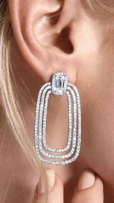 Ear Stacks, Long Diamond Earrings, Jewellery Photography Inspiration, Jewellery Photography, Diamond Necklace Designs, Ear Ring, Diamond Fashion Rings, Earrings Design