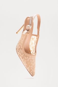 Available In Black And Nude. Slingback Pumps Lace Detail Pointed Toe Ultra High Heel Imported | Solene Lace Slingback Pump Shoes in Nude size 9 by Fashion Nova Beige Ankle Strap Slingback Pumps For Party, Beige Slingback Sandals With Pointed Toe For Party, Beige Pointed Toe Slingback Sandals For Party, Beige Slingback Pumps For Party, Beige Slingback Sandals For Party, Beige Slingback Pumps With Wrapped Heel For Evening, Beige Pointed Toe Slingback Pumps For Party, Elegant Evening Slingback Pumps With Strap, Beige Wrapped Heel Slingback Pumps For Party