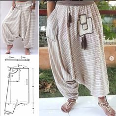 an image of a woman's pants sewing pattern