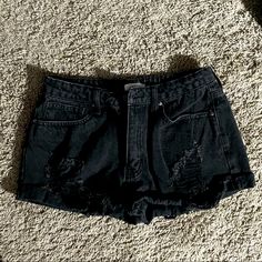 Brand New Forever 21 Shorts Good Condition Forever 21 High Waist Black Shorts, Edgy Black Bottoms From Forever 21, Forever 21 Black Bottoms With Built-in Shorts, Forever 21 Black Shorts For Night Out, Size 28 Jeans, Shorts Black, Jean Shorts, Forever 21, Womens Shorts