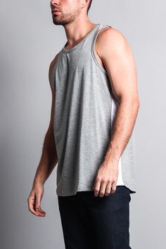 Grey/White Body Man, Overalls And Sweater, Leg Model, Men Model, Tattoo Placement, Men's Tank, Men's Wardrobe, Look Stylish