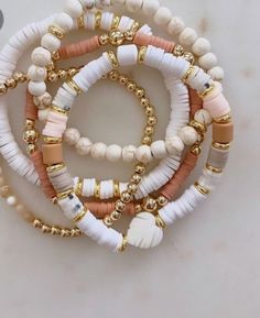 Neutral Bracelets, Autumn Bracelet, Handmade Jewelry Tutorials, Gold Bead Bracelets, Summer Bracelets, Pretty Bracelets