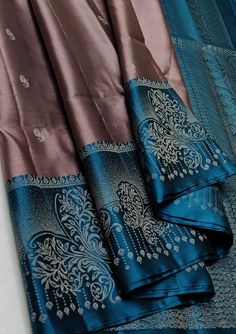 Pure handloom Double warp soft silk saree Turning borders Price 7400+$ To place your order and further queries connect with us on the link given in bio. Soft Silk Sarees With Price, Kerala Saree Blouse Designs, Saree Wearing Styles, Saree Wearing