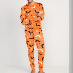 Condition: New With Tag Orange Long Sleeve Sleepwear For Fall, Casual Orange Sleepwear For Fall, Orange Sleepwear For Halloween, Casual Halloween Orange Sleepwear, Womens Halloween Pajamas, Matching Pajama Pants, Baby Christmas Pajamas, Printed Pajama, Matching Pajama