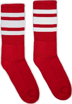 Red SOCCO socks with white stripes Trendy Red Socks For Summer, Sporty Red Socks For Winter, Red Sporty Socks For Winter, Casual Red Socks For Streetwear, Red Sports Socks For Winter, Casual Red Sports Socks, Red Stretch Sporty Socks, Red Casual Sports Socks, Trendy Red Cotton Socks