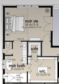 the floor plan for a two bedroom apartment with an attached kitchen and living room area