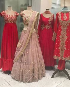 Hand Work Lehenga, Indian Closet, Indian Wedding Gowns, Work Lehenga, Maggam Works, Indian Bridal Lehenga, Red Lehenga