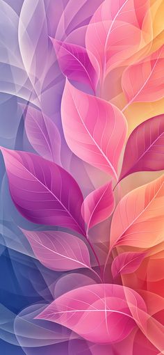 the colorful leaves are arranged in an abstract pattern