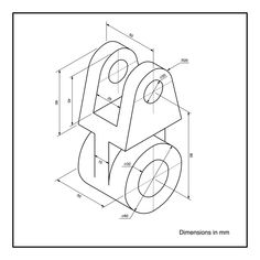 the diagram shows how to draw an object with numbers and letters in order to make it look