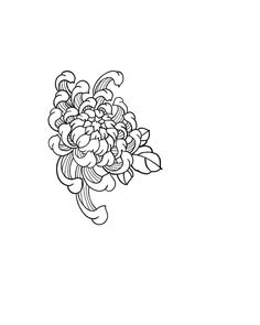 a black and white drawing of a bouquet of flowers