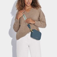 Dimensions: 5 1/8" x 7 1/2" x 1 15/16" By Katie Loxton London Zana Mini Crossbody Bag With Strap Rectangular Belt Bag For Shopping, Blue Bag With Adjustable Strap For Fall, Blue Bags With Adjustable Strap For Fall, Blue Rectangular Bag For Fall, Rectangular Blue Bag For Fall, Rectangular Bag Strap With Cell Phone Pocket For On-the-go, Modern Rectangular Pouch With Adjustable Strap, Casual Rectangular Camera Bag With Adjustable Strap, Casual Rectangular Camera Bag