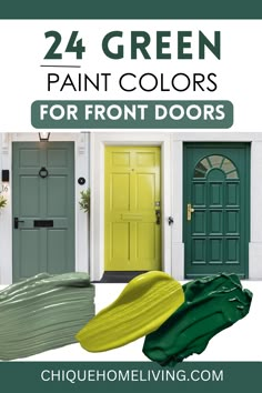 green paint colors for front doors