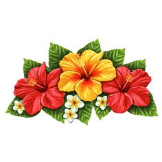 PORC-TH55 Triple Hibiscus Flower - Red & Yellow Custom Mosaics Wildflowers Tattoo, Pool Mosaic, Crown Drawing, Hibiscus Tattoo, Flowers Crown, Hawaiian Tattoo, Drawing Flowers, Custom Mosaic, Mosaic Pool