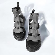 These sandals offer exceptional comfort and style for everyday use. With a lightweight and stable sole, they are ideal for long walks or an active day. The model fits well to the foot and allows adjustment with buckles to ensure maximum comfort. Made from high-quality genuine leather, these sandals are available in a variety of colors, making them perfect for any outfit and occasion. Materials: Genuine leather Sole: Stylish and flat Sole height: front 3 cm / back 5 cm Suitable for: Everyday use Gray Flat Sandals For The Beach, Gray Open Toe Sandals With Adjustable Fit, Casual Gray Leather Sandals, Gray Sandals For Summer Vacation, Spring Adjustable Gray Sandals, Gray Open Toe Sandals For The Beach, Casual Closed Toe Gray Sandals, Adjustable Gray Sandals For Summer, Gray Flat Sandals For Spring